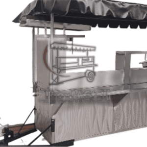 carrito taquero "flota insignia" | horno pastorero de 8 piedras y plancha calibre 10 pro