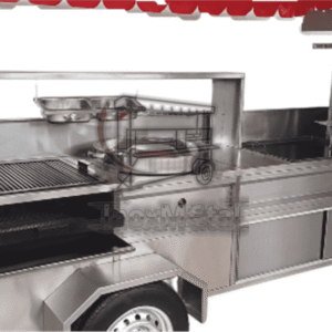 carrito taquero "el rey de la brasa" | asador al carbón y trompo pastorero pro