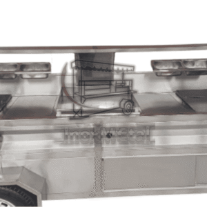 carrito taquero "doble producción" | maestro parrillero con 2 planchas de alto volumen