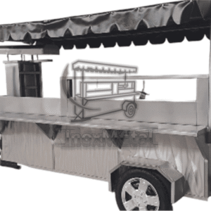 carrito taquero "flota insignia" | horno pastorero de 8 piedras y plancha calibre 10 pro