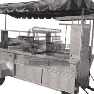 carrito taquero "flota insignia" | horno pastorero de 8 piedras y plancha calibre 10 pro