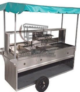 el esencial taquero móvil: estación de 3 servicios con maniobrabilidad